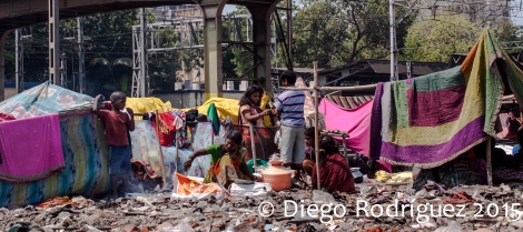 Viviendas muy “informales” en el extremo occidental de Dharavi.